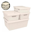 Kit de 5 Caixas Organizadoras com Tampa - OrganizePro