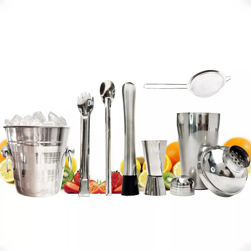 Kit Profissional 7 Peças com Coqueteleira Inox - CaipiraMaster