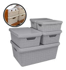 Kit de 5 Caixas Organizadoras com Tampa - OrganizePro