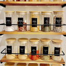 Frascos de Tempero de Armazenamento com Tampa de Bambu-SpiceBamboo