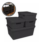 Kit de 5 Caixas Organizadoras com Tampa - OrganizePro