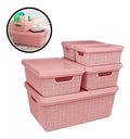 Kit de 5 Caixas Organizadoras com Tampa - OrganizePro