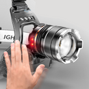 Lanterna de Cabeça com Zoom e Recarga USB - HeadBeam Ultra