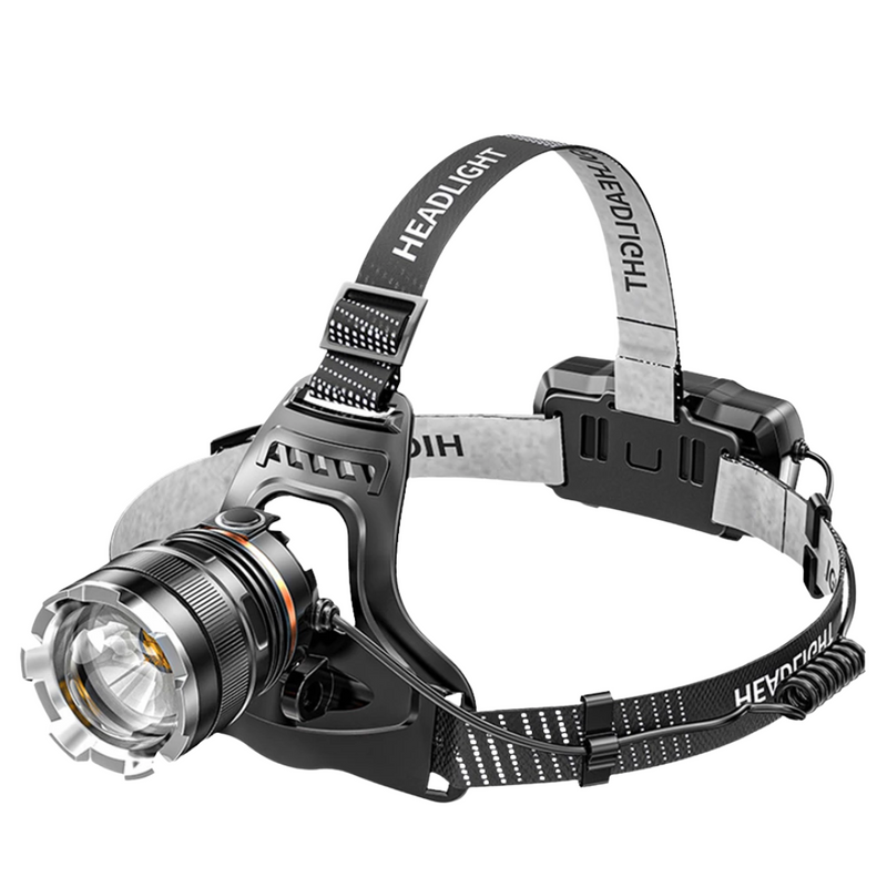 Lanterna de Cabeça com Zoom e Recarga USB - HeadBeam Ultra