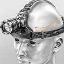 Lanterna de Cabeça com Zoom e Recarga USB - HeadBeam Ultra